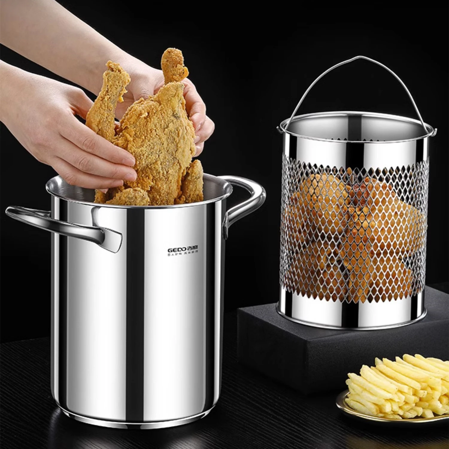 Deep Fryer Stainless - Сертифицированная LFGB глубокая фритюрница из нержавеющей