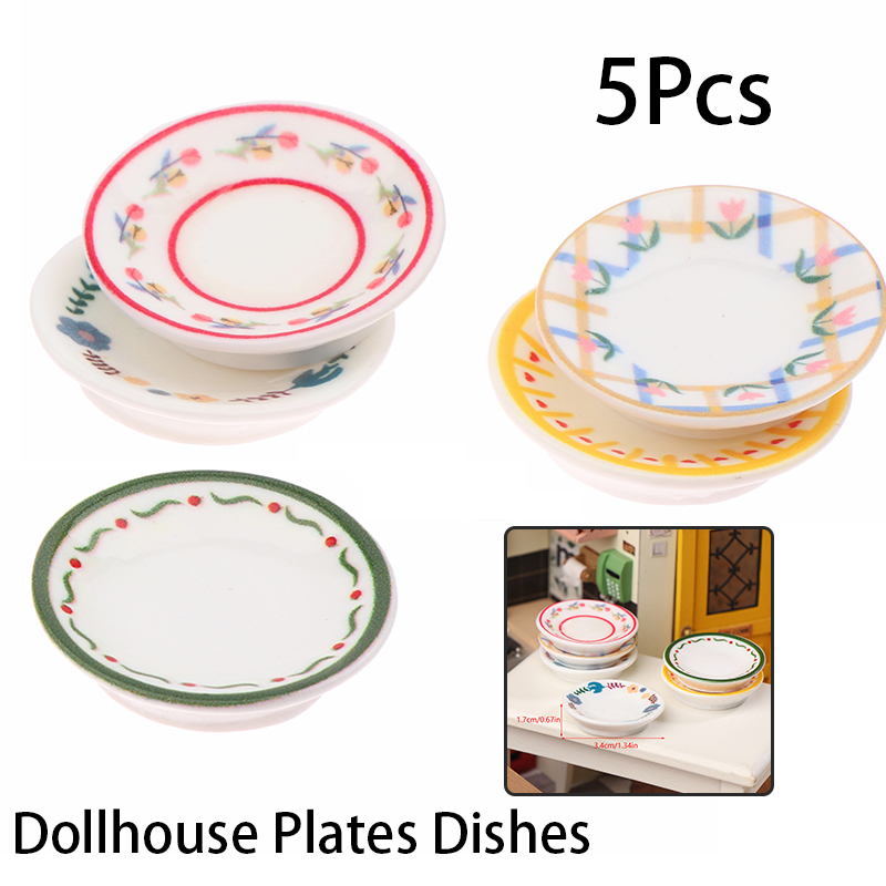 Kitchen Appliances Store - 5 шт. 1/12 кукольный домик, мини-тарелки,
