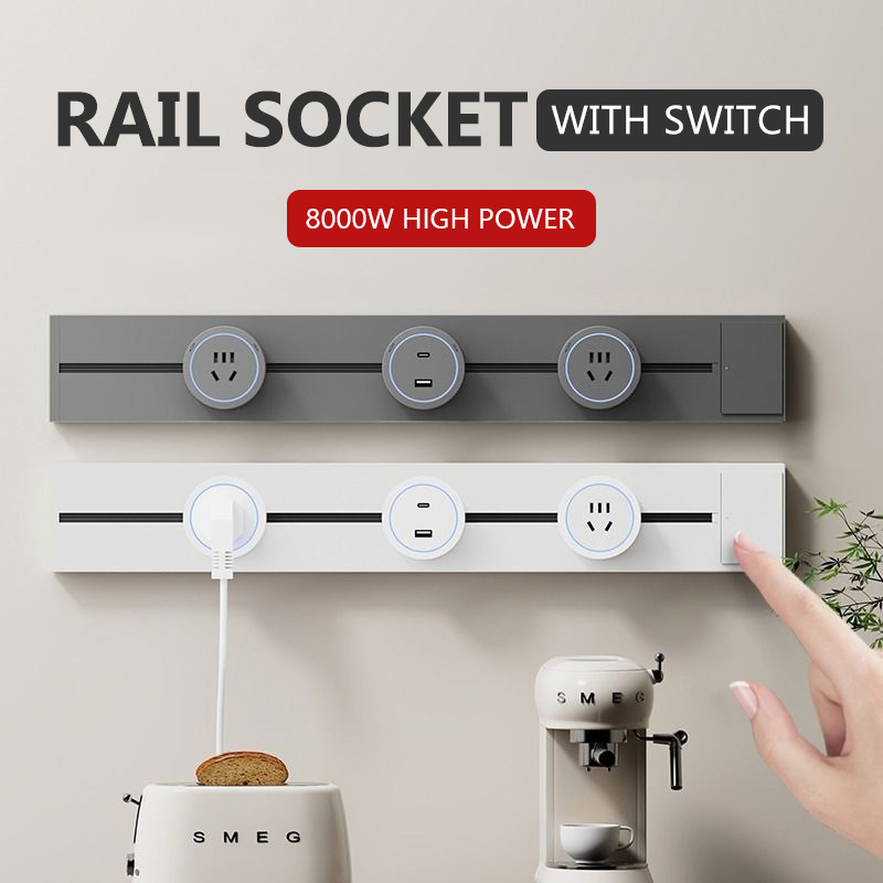Kitchen Appliances Uk - Трековая розетка с выключателем Кухонная настенная