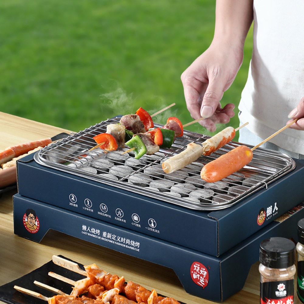 Raclette Grill Table - Одноразовый гриль, портативный угольный гриль-барбекю, набор