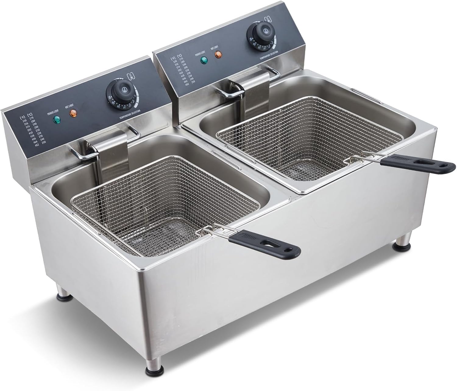 Deep Fryer Stainless - Фритюрница Tacleekii 11L с двумя баками,