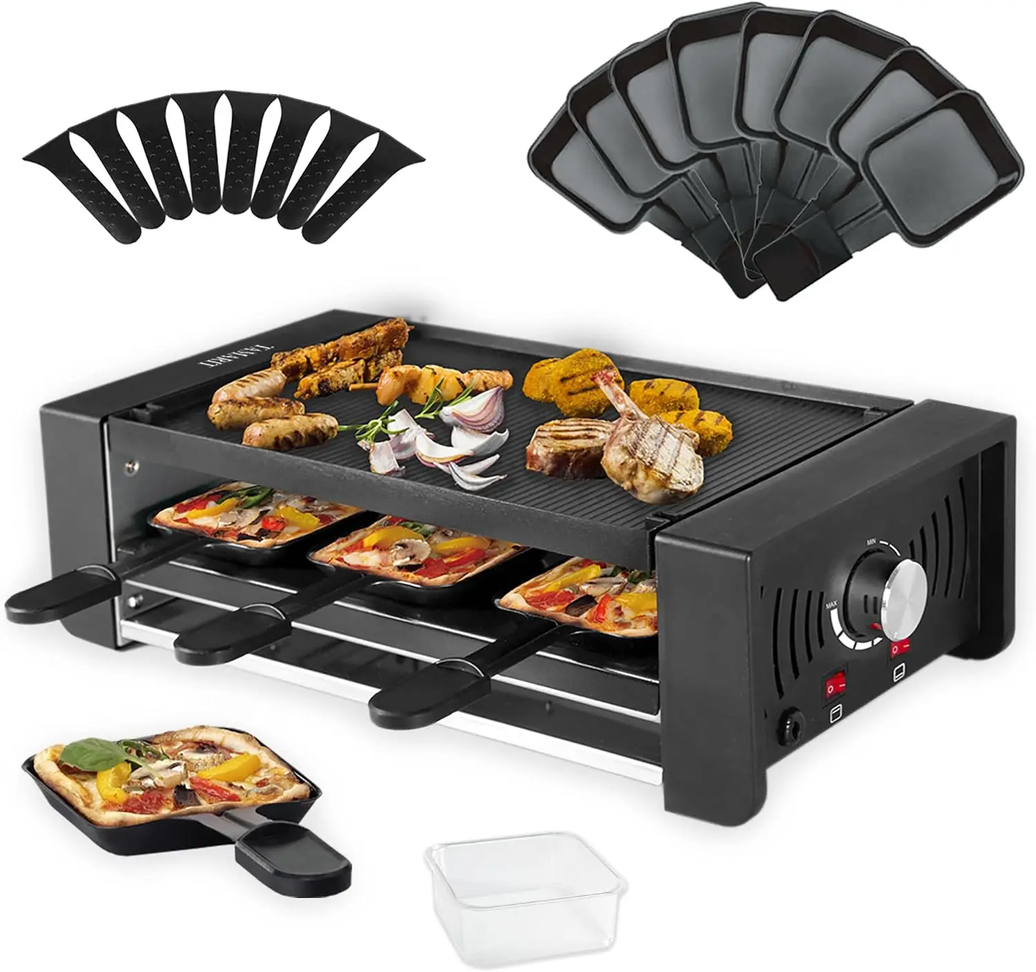 Raclette Grill Table - Портативный электрический корейский гриль для барбекю